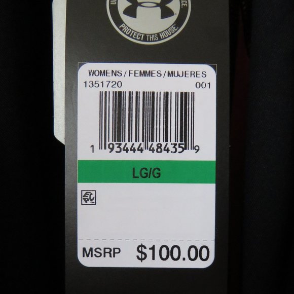 Women's UA Breathelux Stretch Blur Printed Crop 1351720-001 L NWT Black - Picture 4 of 9